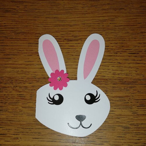 Faire part enfant , tête de lapin