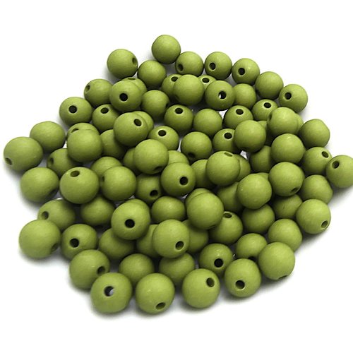 Lot de 100 perles acrylique mat - 8 mm - spécial bijoux diy - destockage atelier