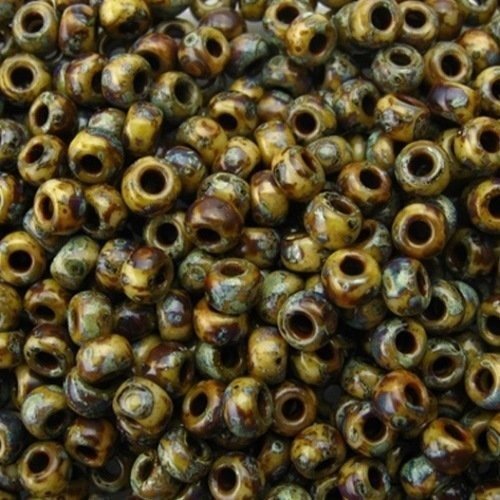 Perles miyuki rocailles en verre, opaque brown, par 20