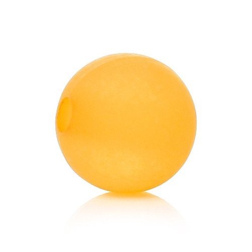 50 perles acrylique 6mm  ronde givrée orange