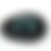 2  mini pompons 1cm en coton turquoise anneau et bague argenté 
