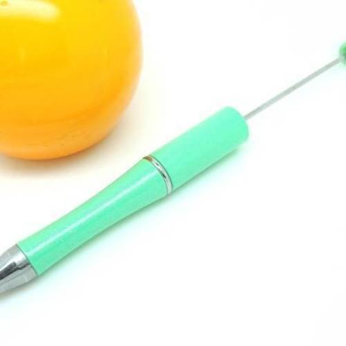 1 stylo à bille à customiser corps synthétique vert menthe 15cm 