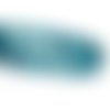 25 perles en verre 8mm  ronde givrée bleue 