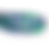 25 perles en verre 10mm  brillantes bicolore vert / violet 