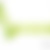 1m de dentelle broderie fleurs sur tulle 30mm col vert anis