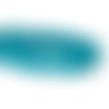 25 perles en verre 8mm brillantes col bleu turquoise foncé 