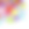 30 perles  papillon en acrylique transparent multicolore