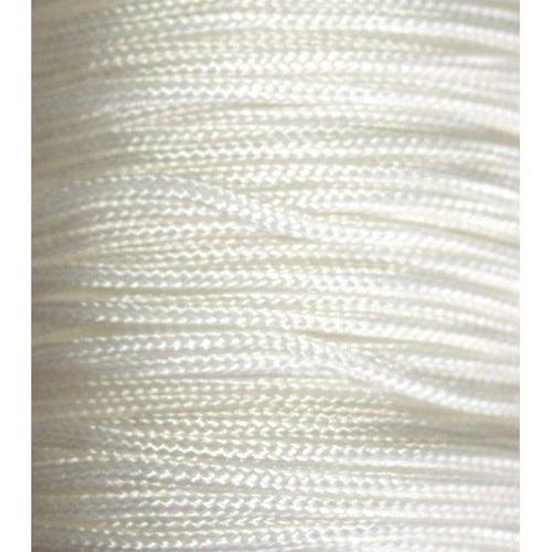 5m de cordon  fil nylon tressé de 1.5mm  blanc pour shamballa