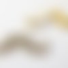 1 connecteur shamballa moustache à strass cristal métal doré 