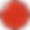 Cabochon résine 25 mm fond rouge pois orange n°1052 