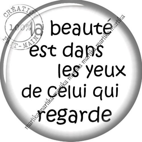 Cabochon résine citation a coller 25 mm n°51 fait-main 