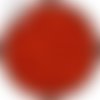 Cabochon paillettes rouge résine 25 mm n°10368 