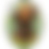 Cabochon ovale résine 25 x 18 mm corsé mode n°159 