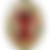 Cabochon ovale résine 25 x 18 mm corsé mode n°152 