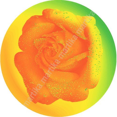 Cabochon à coller résine 25 mm fleur la rose n°94 