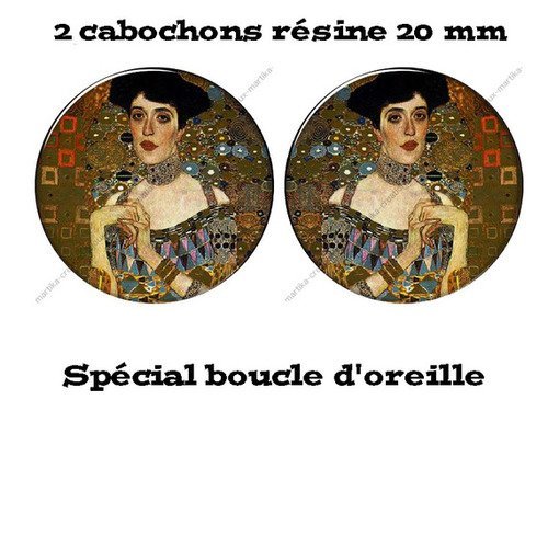 2 cabochons résine 20 mm spéciale boucle d&#039;oreille n°4 