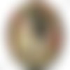 Cabochon ovale résine a coller de 25 x 18 mm femme n°15 
