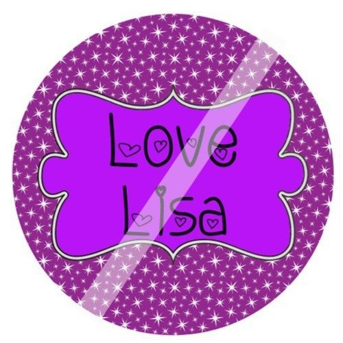 Cabochon a coller 20 mm love lisa 
