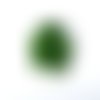 1 camé 25 x 18 mm tête de mort vert et blanc résine deux couleurs relief 