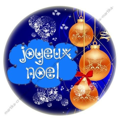 Cabochon ø 25mm à collé epoxy joyeux noel n°35 fait-main 