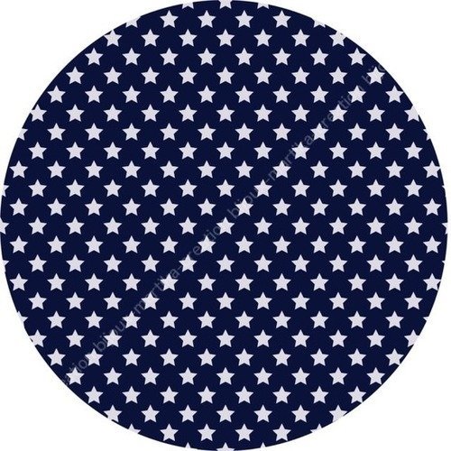 Cabochon résine à collé  époxy 25 mm étoile fond bleu marine n°26 