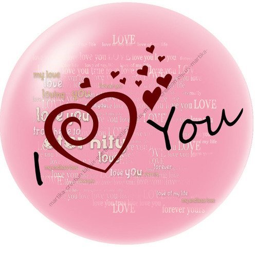 Cabochon a coller 25 mm  jy love you resine image n°29 
