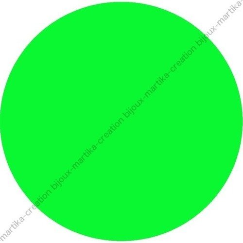 A coller cabochon epoxy 20 mm rond vert n°13 