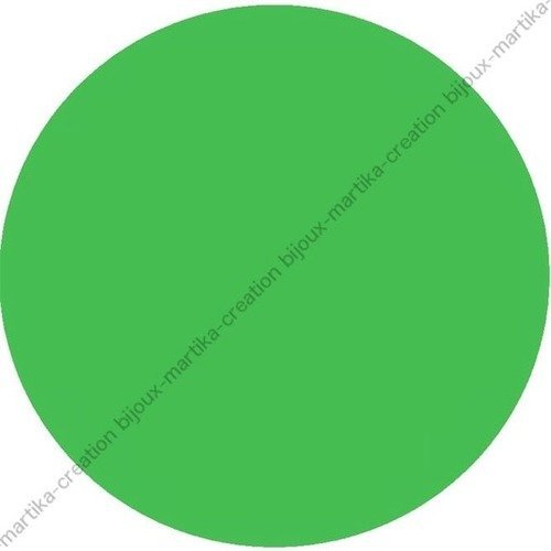 A coller cabochon epoxy 20 mm rond vert n°12 