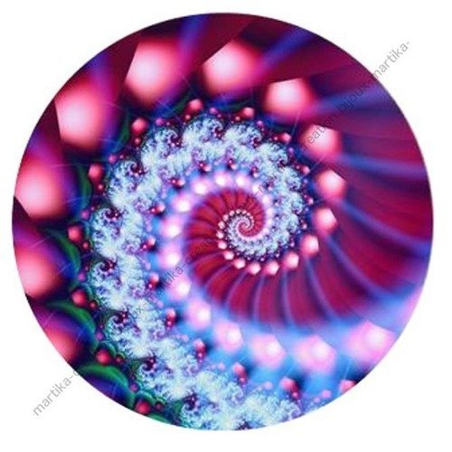 A coller cabochon epoxy 25 mm spirale n°9 