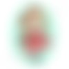 Cabochon ovale résine a coller de 25 x 18 mm petite fille rouge n°3 