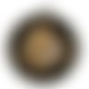 Pendentif charms breloque metal argenté cabochon  résine pendule montre n°2