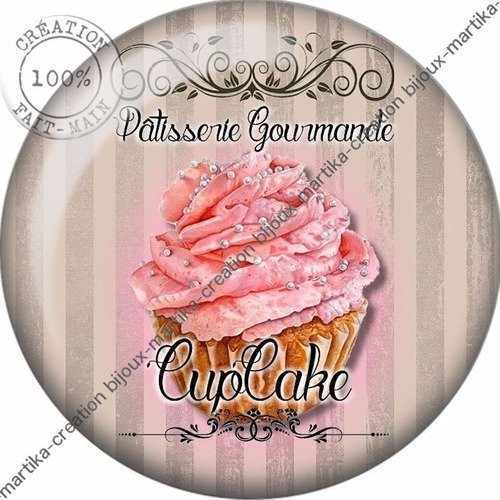 Cabochon résine 25 mm gâteau cup cake n°63
