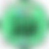 Cabochon résine 25 mm futur papi fond vert