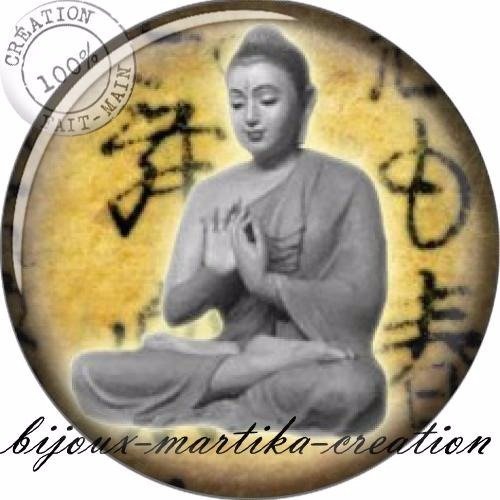 1 cabochon 25 mm bouddha méditation ref:bou13