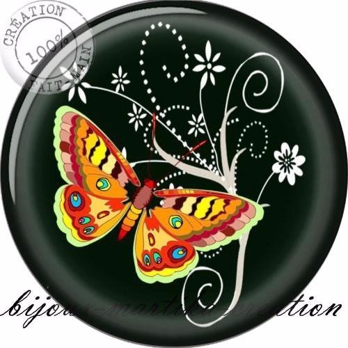 Cabochon papillon résine 25 mm