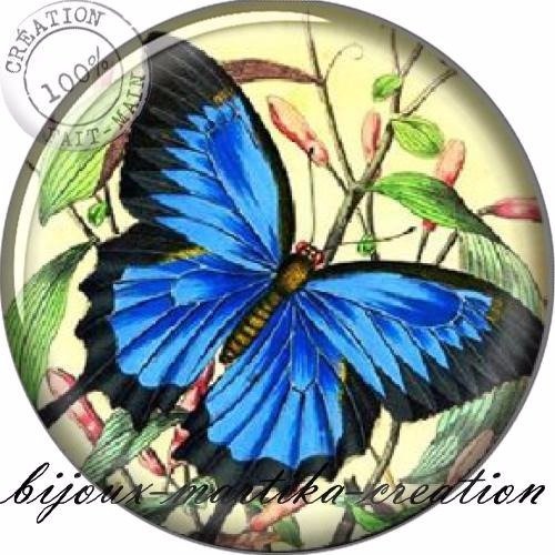 Cabochon papillon résine 25 mm