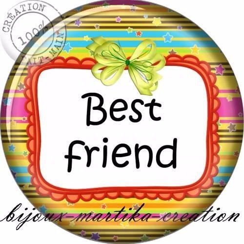 Cabochon résine best friend 25 mm