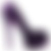 Pendentif chaussure plexiglass violet