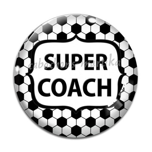 Cabochon super coach résine, 25 mm