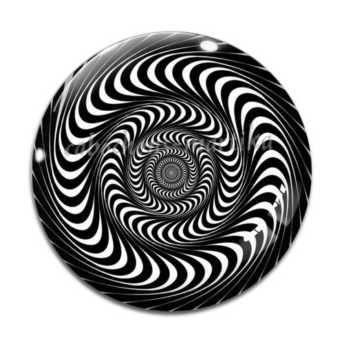 Cabochon spirale résine, 25 mm 