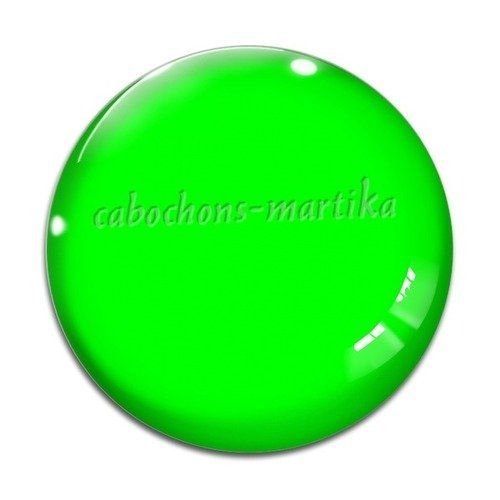 Cabochon résine - unie vert 20 mm