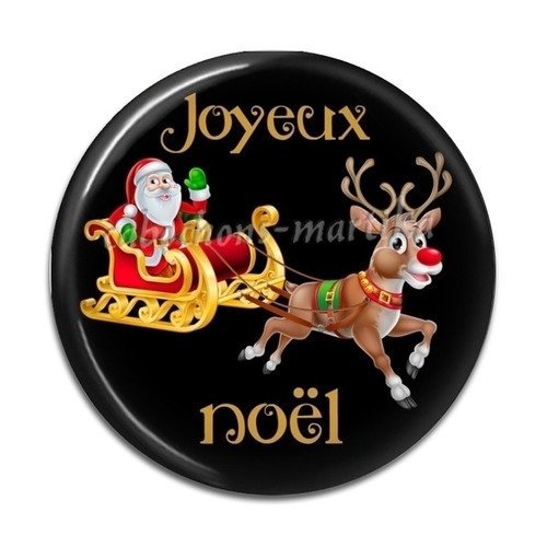 Cabochon résine joyeux noël 25 mm