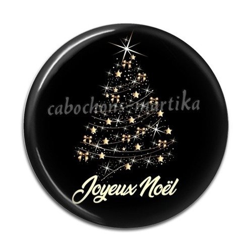 Cabochon résine joyeux noël 25 mm