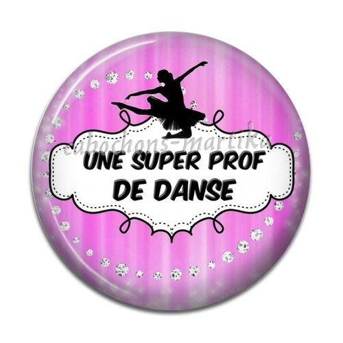 Cabochon super prof de danse résine 20 mm 