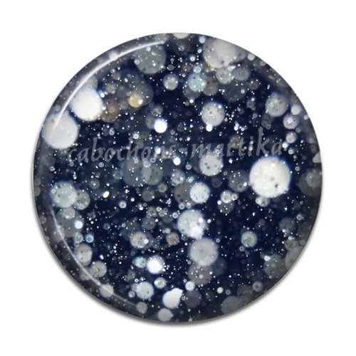 Cabochon paillette, cabochon résine 25 mm 