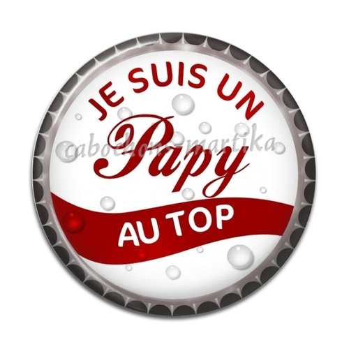 Cabochon verre papy 25 mm 
