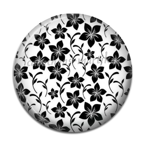 Cabochon fleur, résine 25 mm 