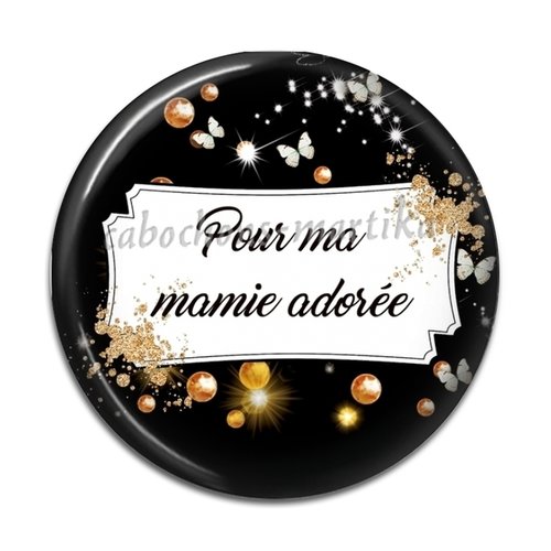 Cabochon pour ma mamie adorée,  cabochon résine 20 mm