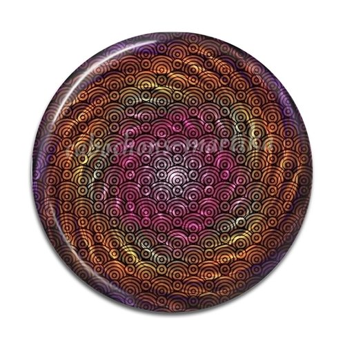 Cabochon spirale verre 25 mm 
