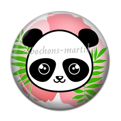 Cabochon panda, résine 20 mm 